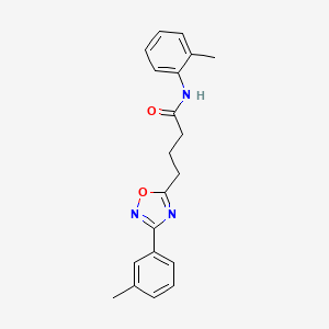 molecular formula C20H21N3O2 B7718224 N-(2-methylphenyl)-4-[3-(3-methylphenyl)-1,2,4-oxadiazol-5-yl]butanamide 