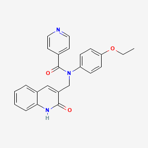 molecular formula C24H21N3O3 B7718396 N-(4-ethoxyphenyl)-N-((2-hydroxyquinolin-3-yl)methyl)isonicotinamide 