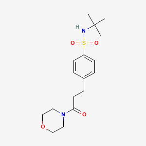 molecular formula C17H26N2O4S B7718453 N-tert-Butyl-4-(3-morpholin-4-yl-3-oxo-propyl)-benzenesulfonamide 