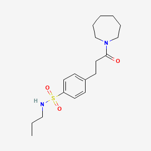 molecular formula C18H28N2O3S B7718457 4-[3-(azepan-1-yl)-3-oxopropyl]-N-propylbenzenesulfonamide 