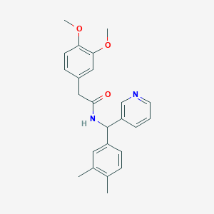 molecular formula C24H26N2O3 B7718465 2-(3,4-dimethoxyphenyl)-N-[(3,4-dimethylphenyl)(pyridin-3-yl)methyl]acetamide 