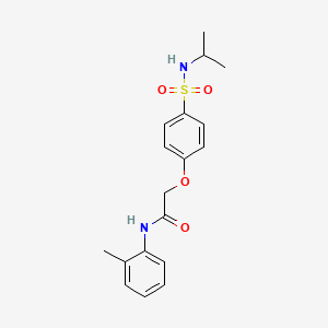 molecular formula C18H22N2O4S B7718498 N-(2-methylphenyl)-2-[4-(propan-2-ylsulfamoyl)phenoxy]acetamide 