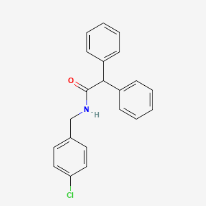 molecular formula C21H18ClNO B7718511 N-[(4-chlorophenyl)methyl]-2,2-diphenylacetamide 