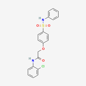 molecular formula C20H17ClN2O4S B7718725 N-(2-chlorophenyl)-2-[4-(phenylsulfamoyl)phenoxy]acetamide 