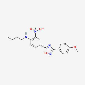 molecular formula C19H20N4O4 B7718738 N-butyl-4-[3-(4-methoxyphenyl)-1,2,4-oxadiazol-5-yl]-2-nitroaniline 