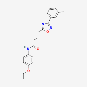 molecular formula C21H23N3O3 B7718791 N-(4-ethoxyphenyl)-4-[3-(3-methylphenyl)-1,2,4-oxadiazol-5-yl]butanamide 
