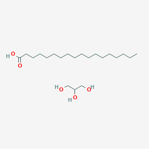 molecular formula C21H42O4 B077188 十八烷酸，与 1,2,3-丙三醇的酯，硫酸化 CAS No. 11099-07-3