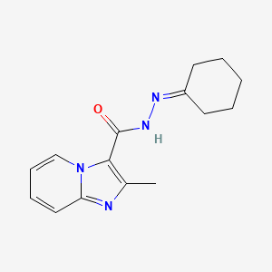 molecular formula C15H18N4O B7718914 N-(cyclohexylideneamino)-2-methylimidazo[1,2-a]pyridine-3-carboxamide 