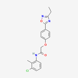 molecular formula C19H18ClN3O3 B7718975 N-(3-chloro-2-methylphenyl)-2-[4-(3-ethyl-1,2,4-oxadiazol-5-yl)phenoxy]acetamide 