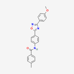 molecular formula C23H19N3O3 B7719044 N-{4-[3-(4-methoxyphenyl)-1,2,4-oxadiazol-5-yl]phenyl}-4-methylbenzamide 