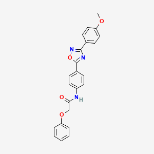 molecular formula C23H19N3O4 B7719080 N-[4-[3-(4-methoxyphenyl)-1,2,4-oxadiazol-5-yl]phenyl]-2-phenoxyacetamide 