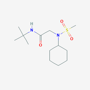 molecular formula C13H26N2O3S B7719206 N-tert-butyl-2-[cyclohexyl(methylsulfonyl)amino]acetamide 