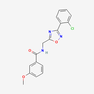 molecular formula C17H14ClN3O3 B7719405 N-[[3-(2-chlorophenyl)-1,2,4-oxadiazol-5-yl]methyl]-3-methoxybenzamide 