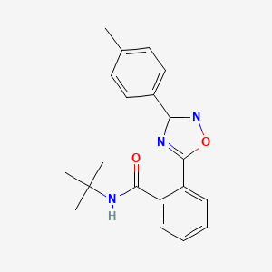 molecular formula C20H21N3O2 B7719424 N-tert-butyl-2-[3-(4-methylphenyl)-1,2,4-oxadiazol-5-yl]benzamide 