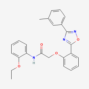 molecular formula C25H23N3O4 B7719444 N-(2-ethoxyphenyl)-2-{2-[3-(3-methylphenyl)-1,2,4-oxadiazol-5-yl]phenoxy}acetamide 