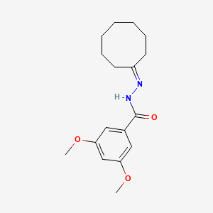 molecular formula C17H24N2O3 B7719494 N-(cyclooctylideneamino)-3,5-dimethoxybenzamide 