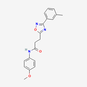 molecular formula C19H19N3O3 B7719544 N-(4-methoxyphenyl)-3-[3-(3-methylphenyl)-1,2,4-oxadiazol-5-yl]propanamide 