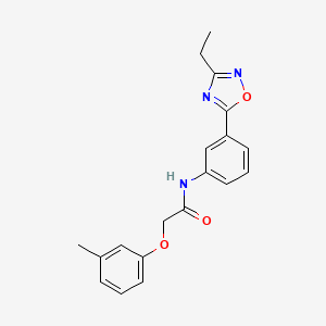 molecular formula C19H19N3O3 B7719578 N-[3-(3-ethyl-1,2,4-oxadiazol-5-yl)phenyl]-2-(3-methylphenoxy)acetamide 