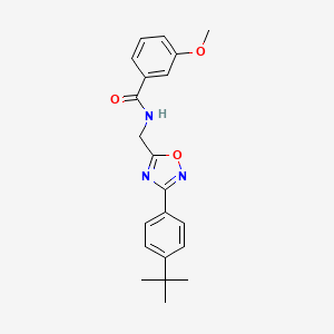 molecular formula C21H23N3O3 B7719586 N-[[3-(4-tert-butylphenyl)-1,2,4-oxadiazol-5-yl]methyl]-3-methoxybenzamide 
