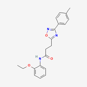 molecular formula C20H21N3O3 B7719636 N-(2-ethoxyphenyl)-3-[3-(4-methylphenyl)-1,2,4-oxadiazol-5-yl]propanamide 