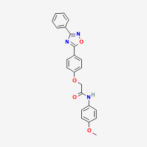 molecular formula C23H19N3O4 B7719749 N-(4-methoxyphenyl)-2-[4-(3-phenyl-1,2,4-oxadiazol-5-yl)phenoxy]acetamide 