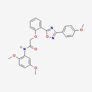molecular formula C25H23N3O6 B7719820 N-(2,5-dimethoxyphenyl)-2-{2-[3-(4-methoxyphenyl)-1,2,4-oxadiazol-5-yl]phenoxy}acetamide 