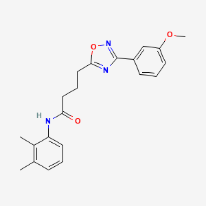 molecular formula C21H23N3O3 B7719843 N-(2,3-dimethylphenyl)-4-[3-(3-methoxyphenyl)-1,2,4-oxadiazol-5-yl]butanamide 