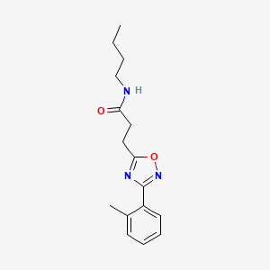 molecular formula C16H21N3O2 B7720275 N-butyl-3-[3-(2-methylphenyl)-1,2,4-oxadiazol-5-yl]propanamide 