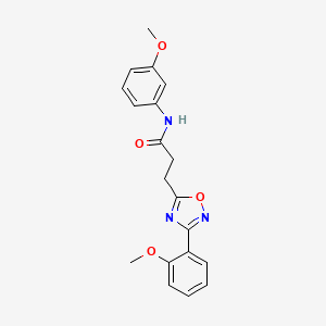 molecular formula C19H19N3O4 B7720323 N-(3-methoxyphenyl)-3-[3-(2-methoxyphenyl)-1,2,4-oxadiazol-5-yl]propanamide 