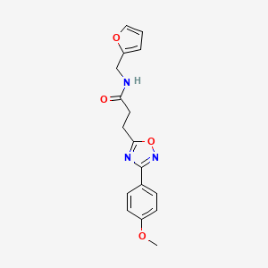 molecular formula C17H17N3O4 B7720336 N-(furan-2-ylmethyl)-3-[3-(4-methoxyphenyl)-1,2,4-oxadiazol-5-yl]propanamide CAS No. 688759-16-2