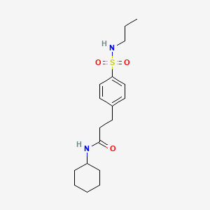 molecular formula C18H28N2O3S B7720360 N-cyclohexyl-3-[4-(propylsulfamoyl)phenyl]propanamide 