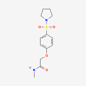 molecular formula C13H18N2O4S B7720375 N-methyl-2-(4-(pyrrolidin-1-ylsulfonyl)phenoxy)acetamide 