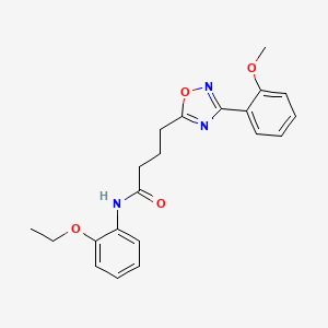 molecular formula C21H23N3O4 B7720383 N-(2-ethoxyphenyl)-4-[3-(2-methoxyphenyl)-1,2,4-oxadiazol-5-yl]butanamide 