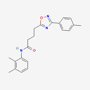 molecular formula C21H23N3O2 B7720536 N-(2,3-dimethylphenyl)-4-[3-(4-methylphenyl)-1,2,4-oxadiazol-5-yl]butanamide 