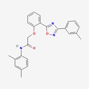 molecular formula C25H23N3O3 B7720550 N-(2,4-dimethylphenyl)-2-{2-[3-(3-methylphenyl)-1,2,4-oxadiazol-5-yl]phenoxy}acetamide 