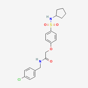 molecular formula C20H23ClN2O4S B7720608 N-(4-chlorobenzyl)-2-[4-(cyclopentylsulfamoyl)phenoxy]acetamide 