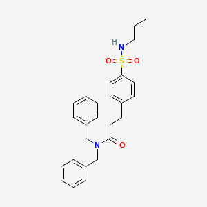 molecular formula C26H30N2O3S B7720668 N,N-dibenzyl-3-[4-(propylsulfamoyl)phenyl]propanamide 