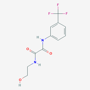 molecular formula C11H11F3N2O3 B7720733 N-(2-hydroxyethyl)-N'-[3-(trifluoromethyl)phenyl]ethanediamide 