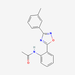 molecular formula C17H15N3O2 B7720758 N-{2-[3-(3-methylphenyl)-1,2,4-oxadiazol-5-yl]phenyl}acetamide 