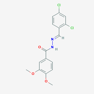 molecular formula C16H14Cl2N2O3 B7720767 N'-(2,4-Dichlorobenzylidene)-3,4-dimethoxybenzohydrazide CAS No. 394681-75-5