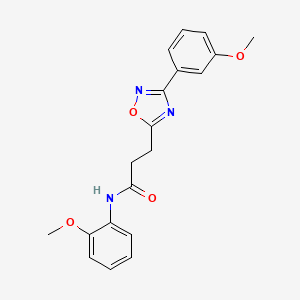 molecular formula C19H19N3O4 B7720787 N-(2-methoxyphenyl)-3-[3-(3-methoxyphenyl)-1,2,4-oxadiazol-5-yl]propanamide 