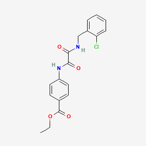 molecular formula C18H17ClN2O4 B7720800 Ethyl 4-[[2-[(2-chlorophenyl)methylamino]-2-oxoacetyl]amino]benzoate 