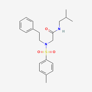 molecular formula C21H28N2O3S B7720879 N~2~-[(4-methylphenyl)sulfonyl]-N-(2-methylpropyl)-N~2~-(2-phenylethyl)glycinamide 