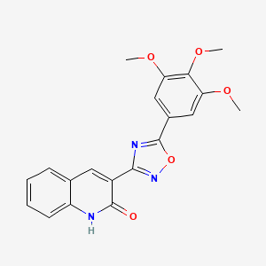 molecular formula C20H17N3O5 B7720910 3-[5-(3,4,5-TRIMETHOXYPHENYL)-1,2,4-OXADIAZOL-3-YL]QUINOLIN-2-OL 