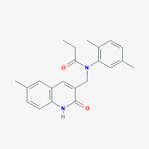 N-(2,5-dimethylphenyl)-N-((2-hydroxy-6-methylquinolin-3-yl)methyl)propionamide