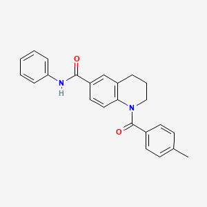 N-(3-fluorophenyl)-1-(4-methylbenzoyl)-1,2,3,4-tetrahydroquinoline-6-carboxamide