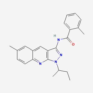 N-(1-(sec-butyl)-6-methyl-1H-pyrazolo[3,4-b]quinolin-3-yl)-2-methylbenzamide