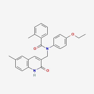N-(4-ethoxyphenyl)-N-((2-hydroxy-6-methylquinolin-3-yl)methyl)-2-methylbenzamide