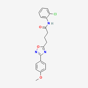 molecular formula C19H18ClN3O3 B7720984 N-(2-chlorophenyl)-4-[3-(4-methoxyphenyl)-1,2,4-oxadiazol-5-yl]butanamide 