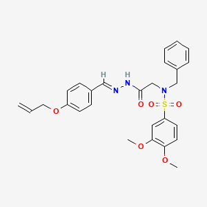molecular formula C27H29N3O6S B7720988 N-benzyl-3,4-dimethoxy-N-(2-oxo-2-{(2E)-2-[4-(prop-2-en-1-yloxy)benzylidene]hydrazinyl}ethyl)benzenesulfonamide (non-preferred name) 